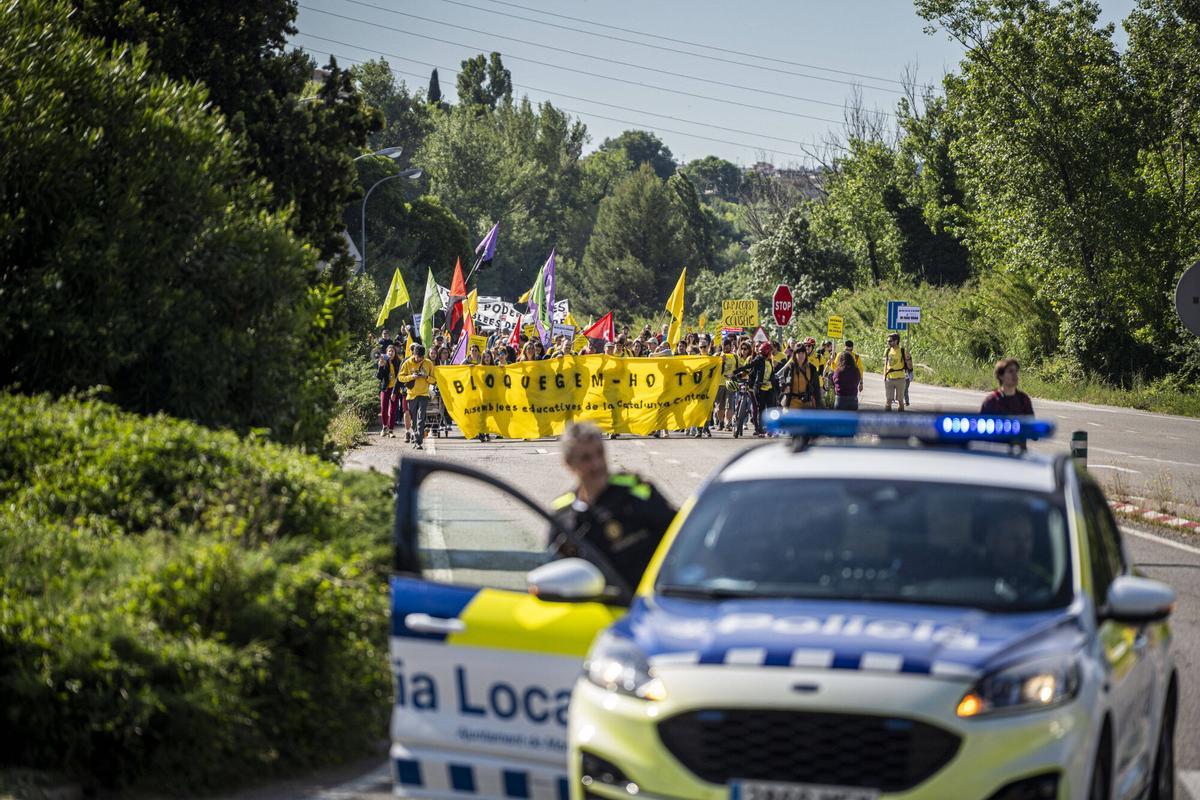 Les fots de la jornada de vaga dels docents a la Catalunya central aquest dijous