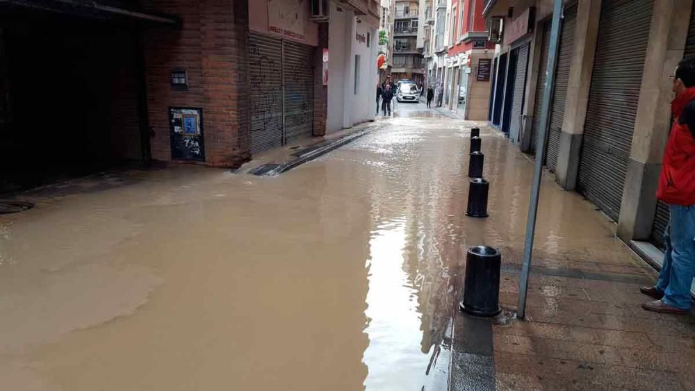 Las calles de Santa Eulalia, anegadas