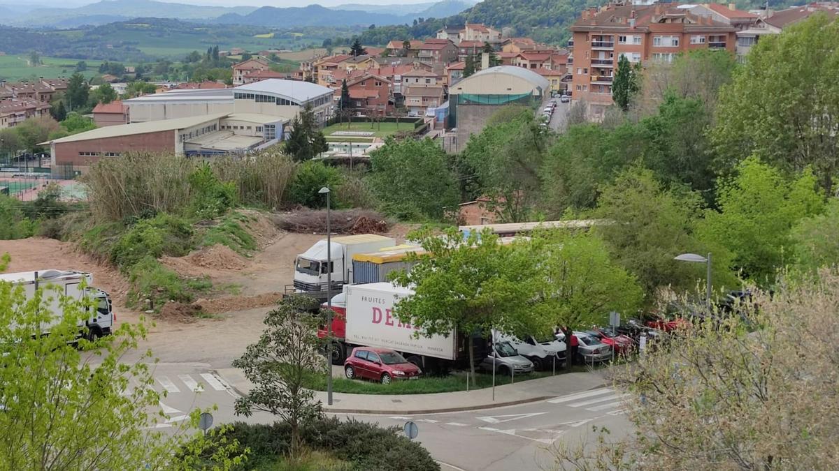 Part sud de la Rasa dels Molins on es preveu fer la futura estació d'autobusos