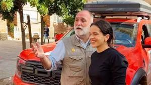 Rosalía, con el chef José Andrés en la localidad valenciana de Llocnou de la Corona.