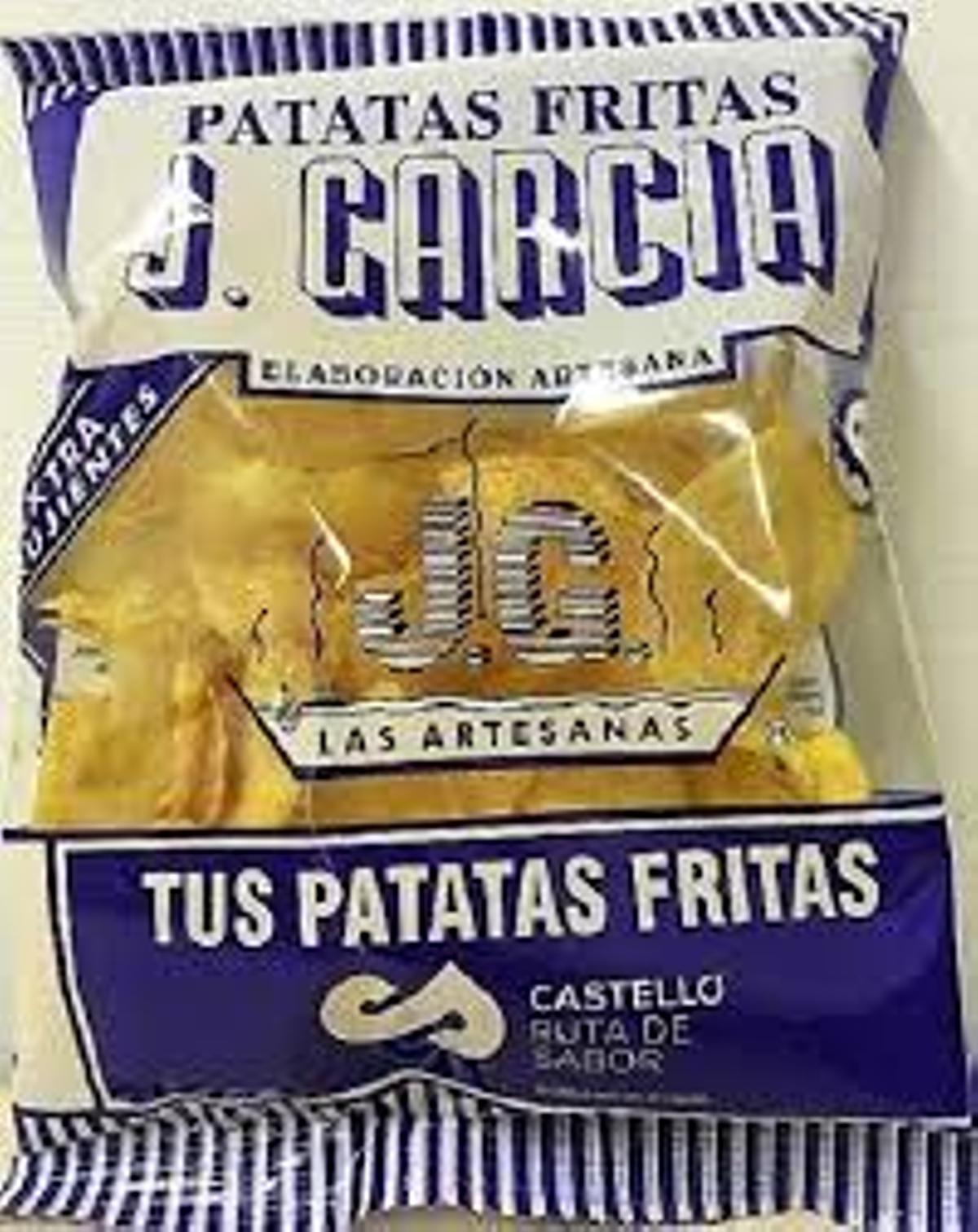 Imagen de un paquete original de Papas García.