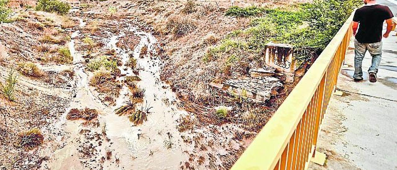 Una imagen que dejó tras de sí la tormenta de agua, granizo y aparato eléctrico que azotó con especial persistencia el Medio Vinalopó ayer