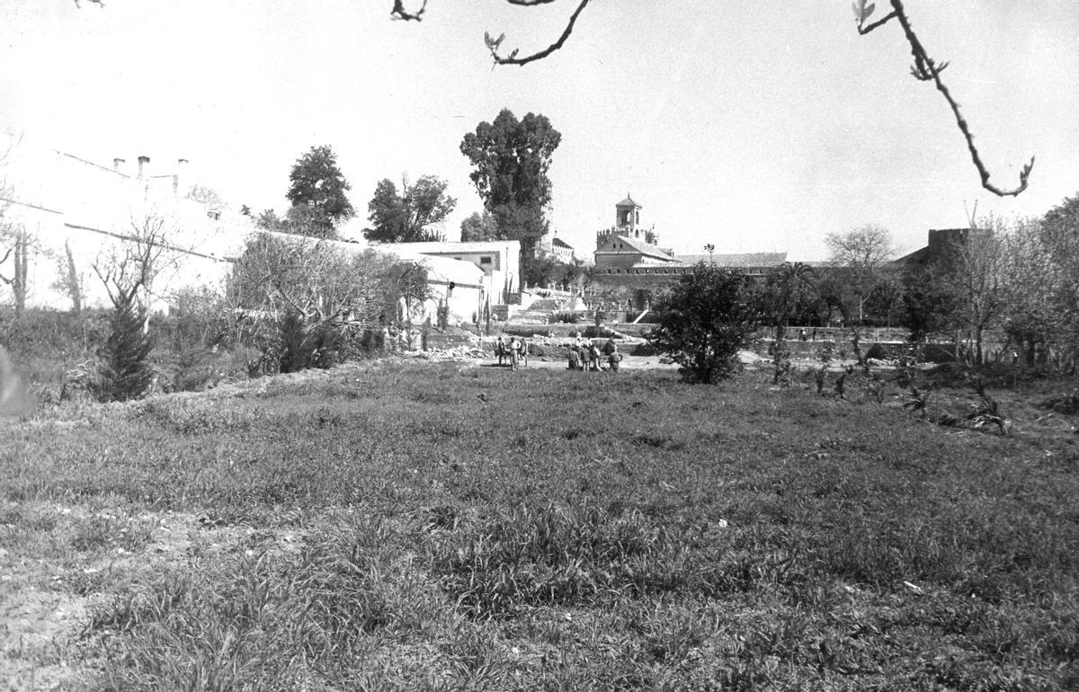 Terrenos de la huerta destinados a campos de deportes.