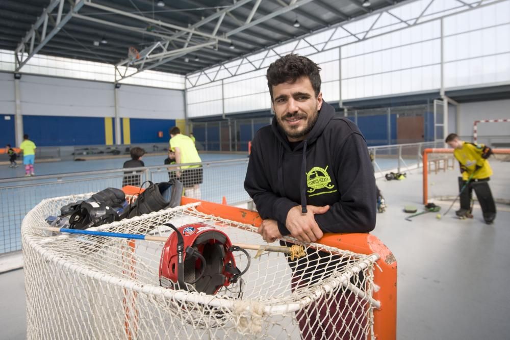 Bargalló y Cancela, en el Campus Hockey Coruña