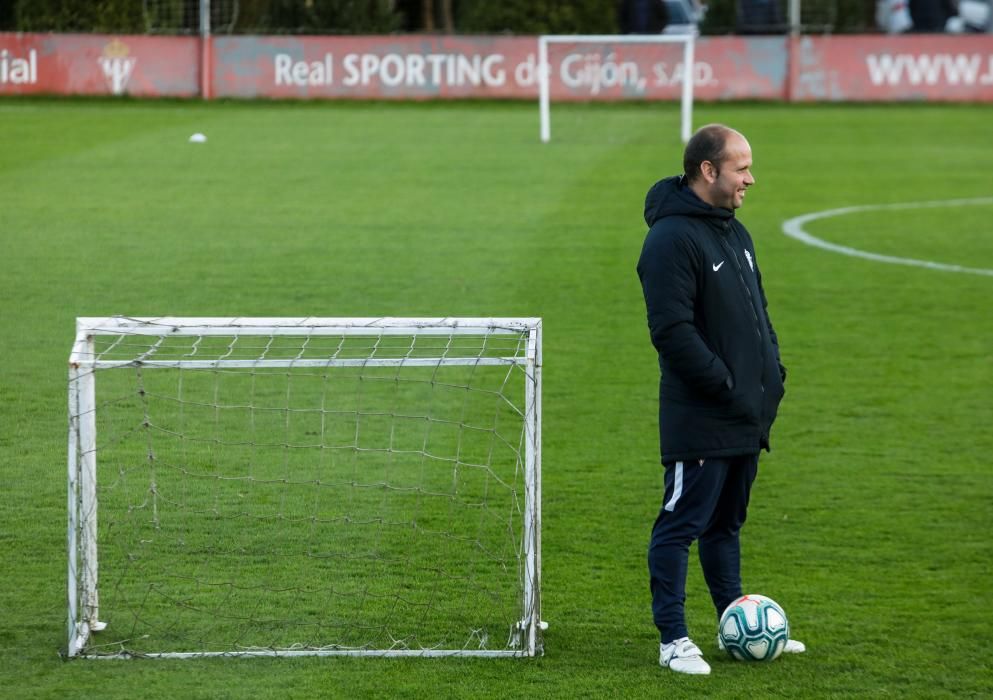 Entrenamiento del Sporting en Mareo.