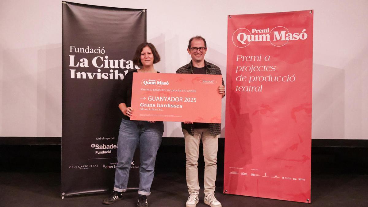 Llàtzer Garcia rep el XIX Premi Quim Masó pel muntatge 'Grans bardisses' que es podrà veure al festival Grec a l'estiu