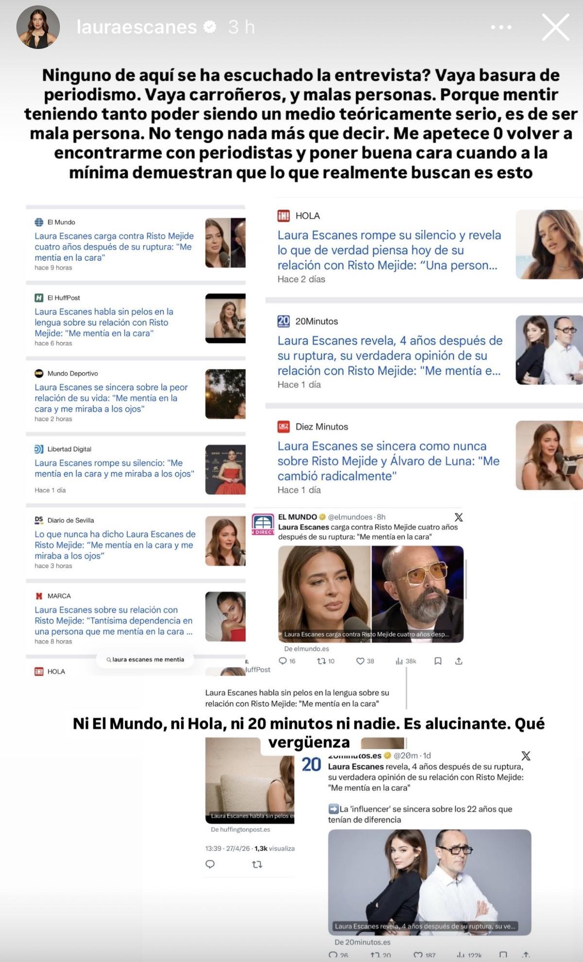 Laura Escanes, lo más tajante posible con los periodistas y el clickbait