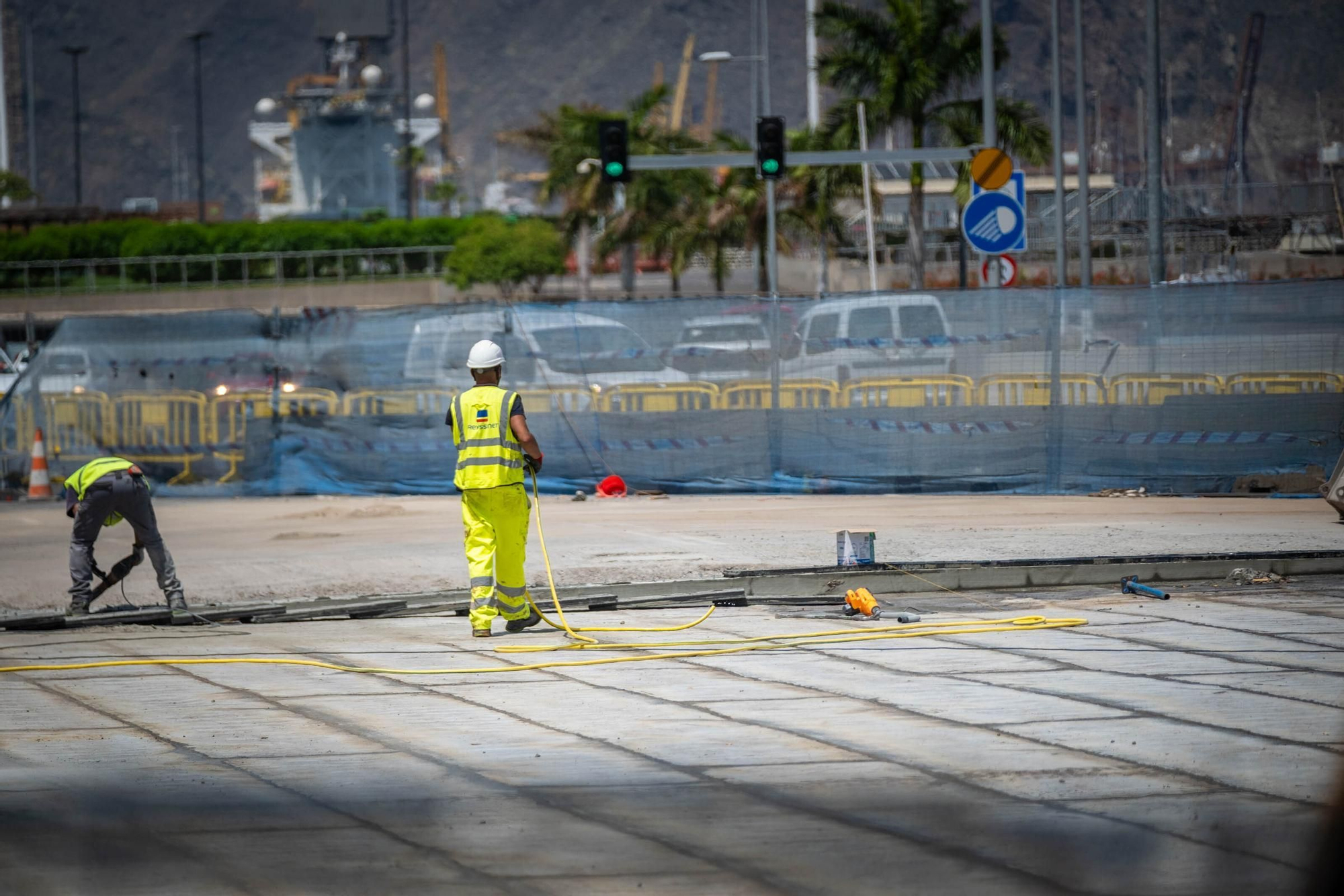 Obras en la avenida Marítima de Santa Cruz de Tenerife