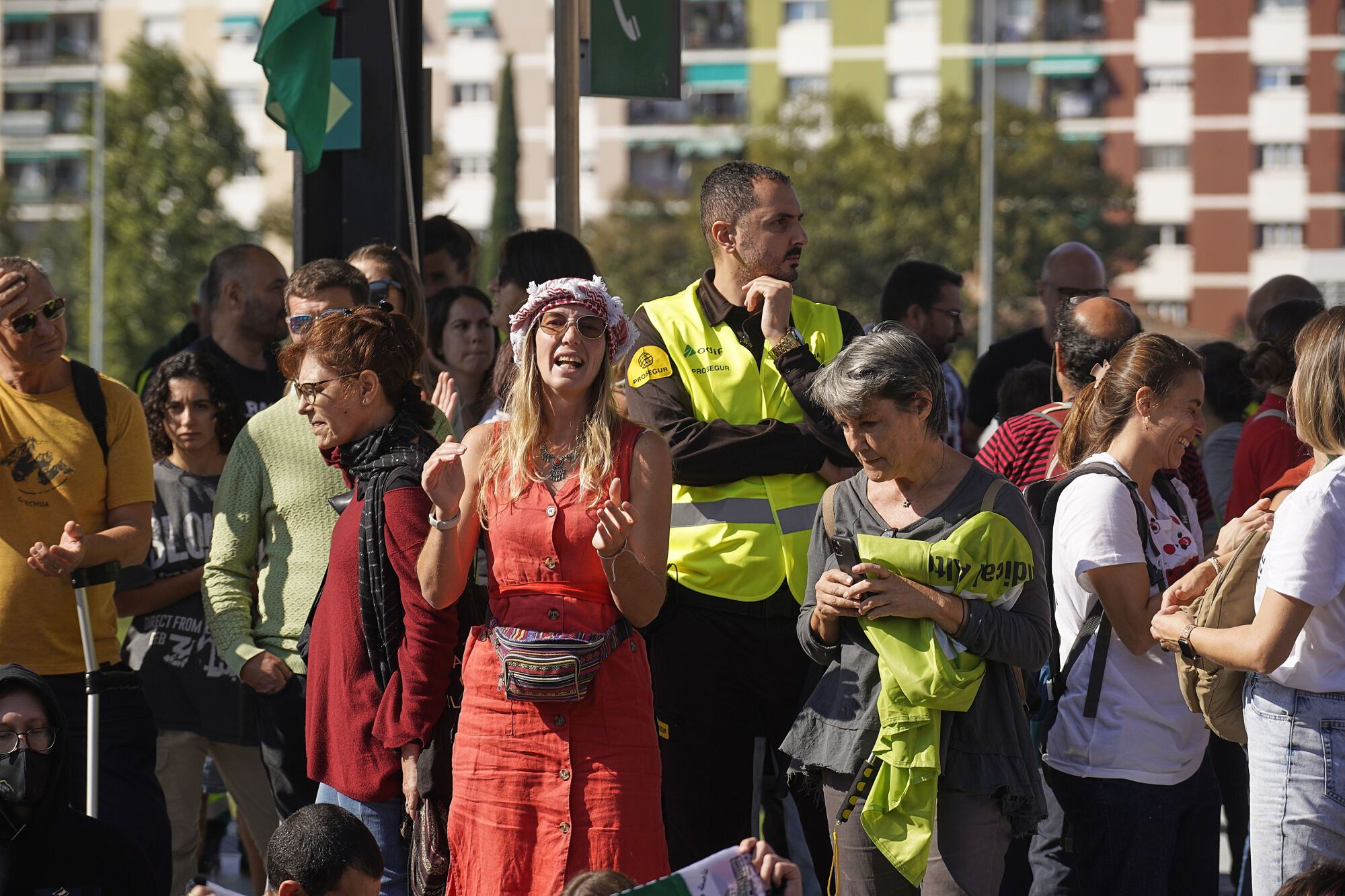 Girona estació tren convencional vies tallades manifestació propalestina intersindical