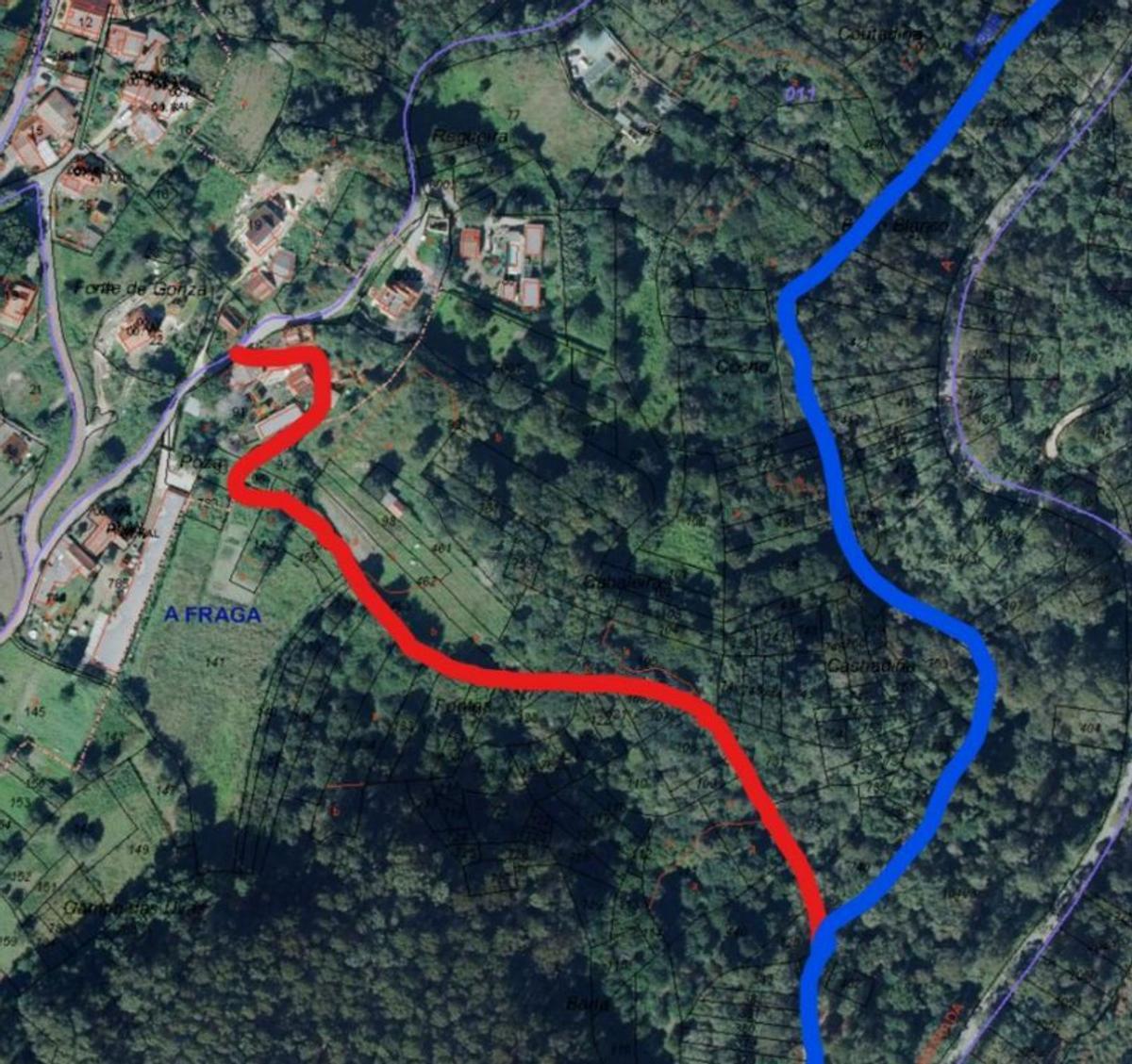 Vecinos recuperan 400 metros del camino ancestral de A Fraga