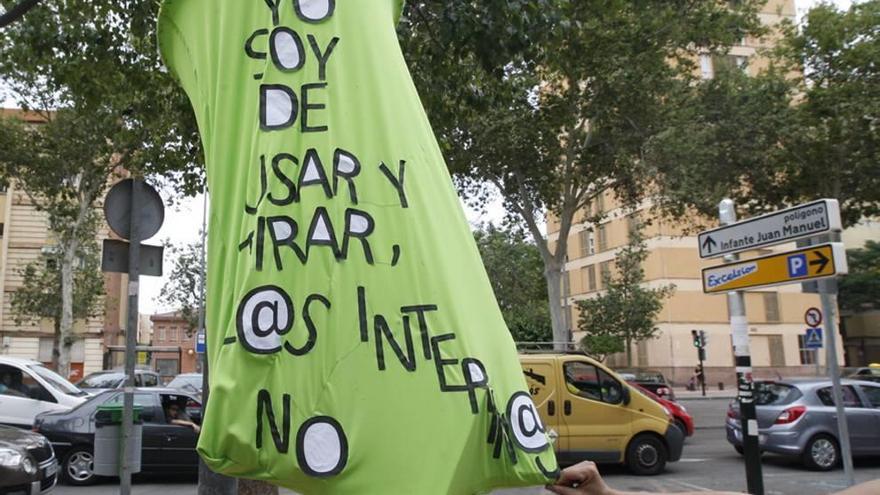 Protesta de interinos de Educación en una foto de archivo.