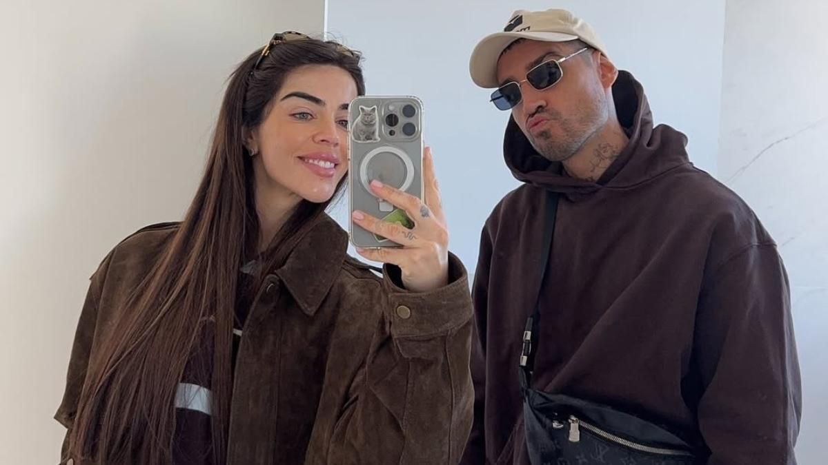 Violeta Mangriñan con su novio Fabio