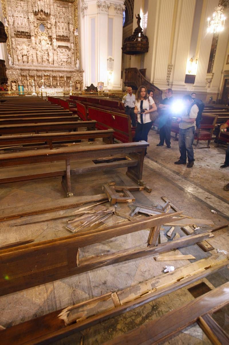 Fotogalería: Explosión en el interior de la basílica del Pilar