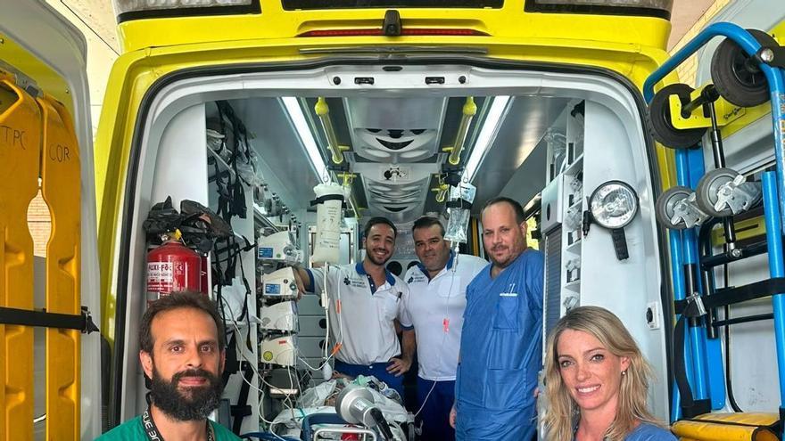 El Hospital Reina Sofía de Córdoba realiza el primer traslado de un paciente crítico con soporte ECMO bajo el nuevo programa andaluz