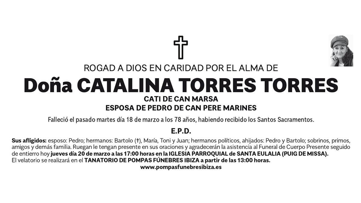 Esquela Catalina Torres Torres