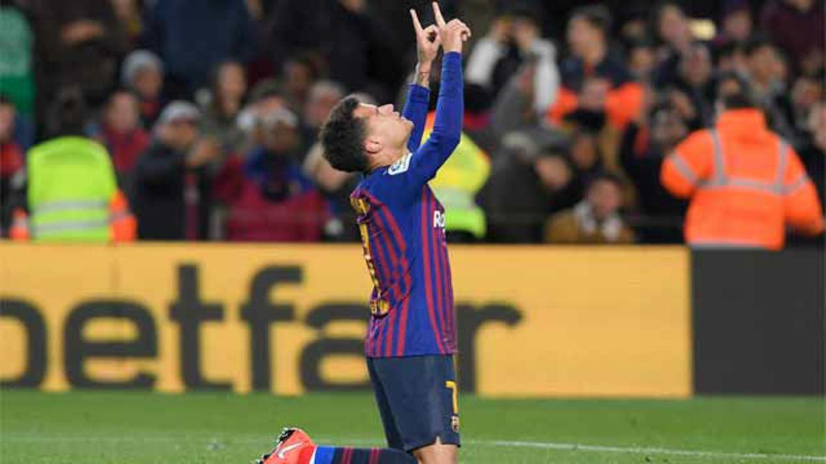 Coutinho volvió a sonreír: golazo de cabeza tras un gran centro de Suárez