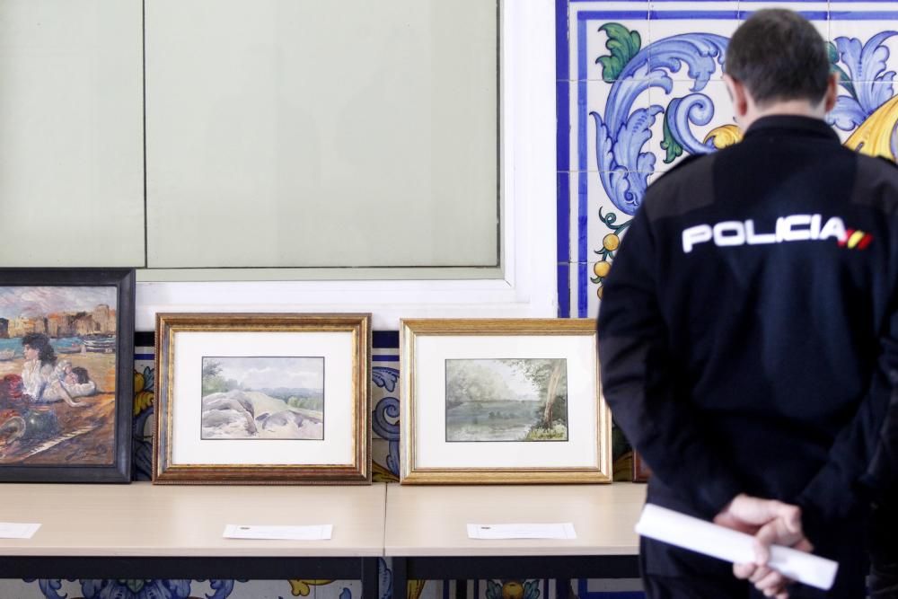 Las obras de arte falsas incautadas por la policía