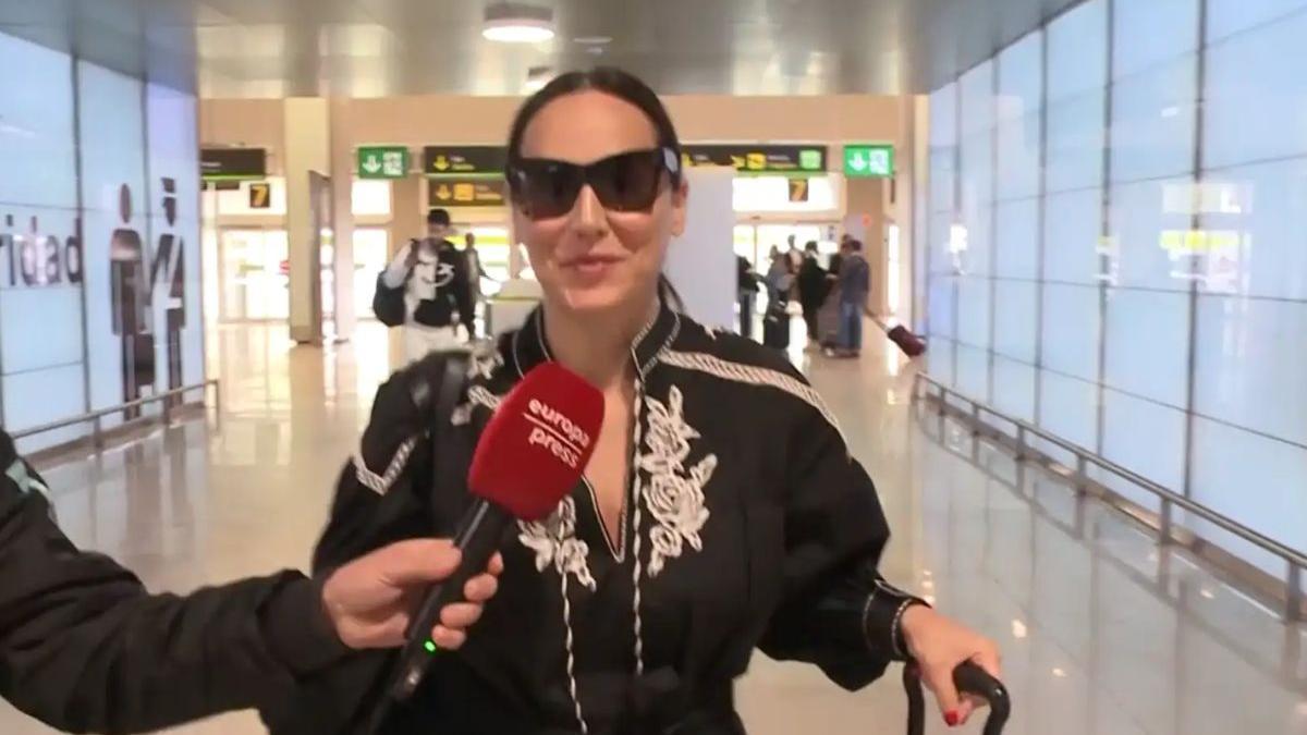 Tamara Falcó en el aeropuerto