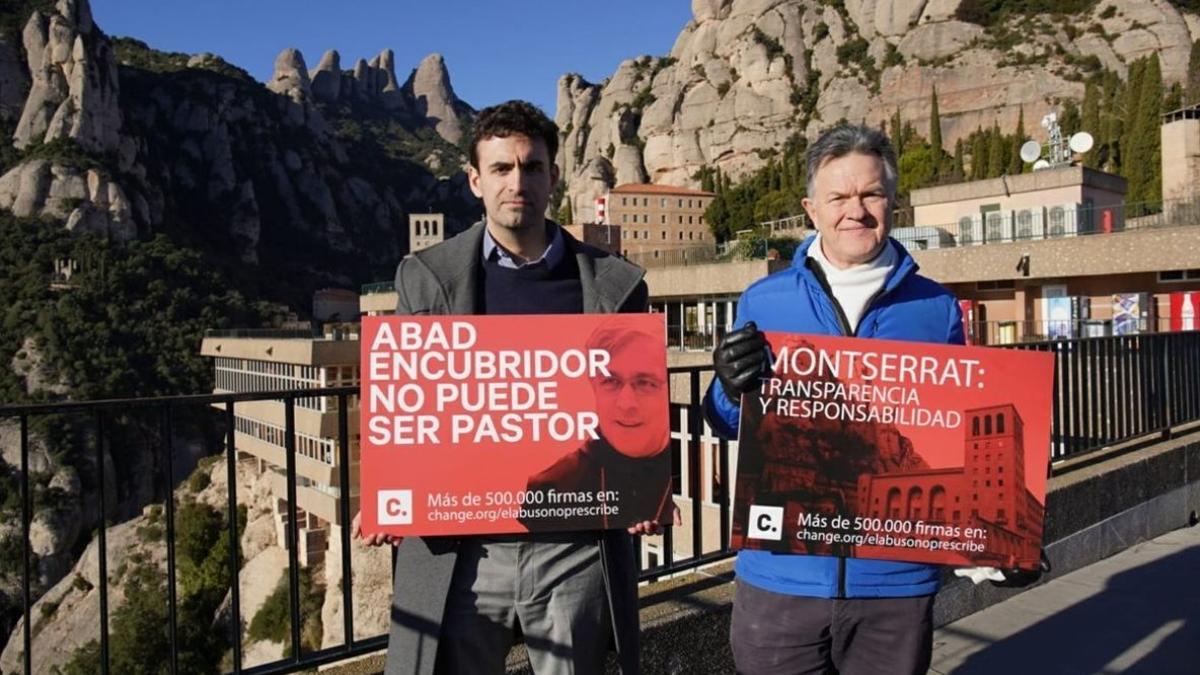 Juan Cuatrecasas y Peter Saunders, este domingo, en Montserrat.