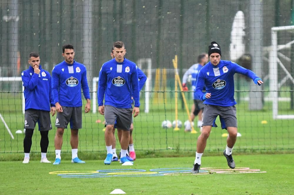 Entrenamiento en la ciudad deportiva de Abegondo.