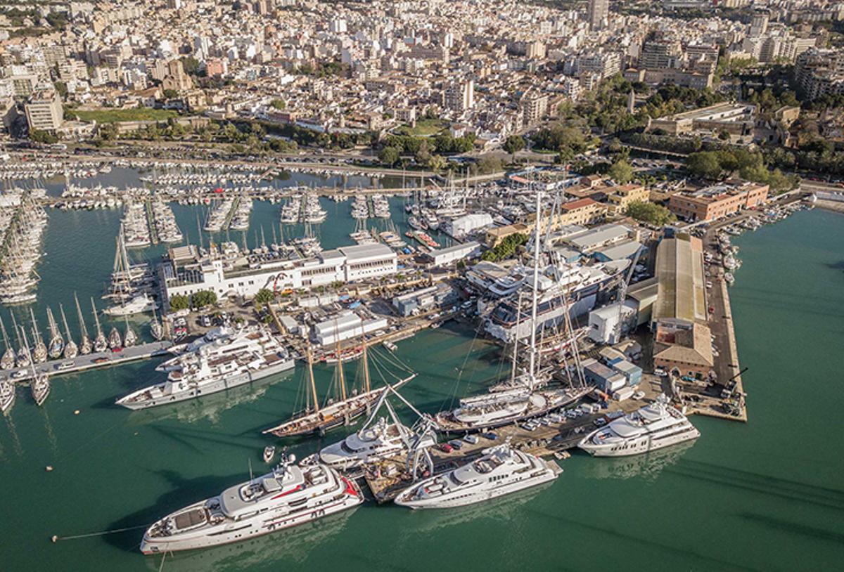 Las instalaciones de Astilleros de Mallorca en Palma