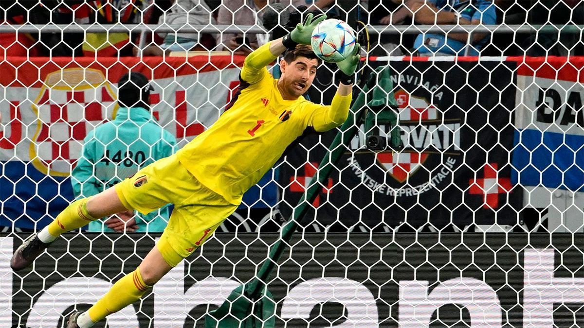 Gran partido de Courtois ante Croacia