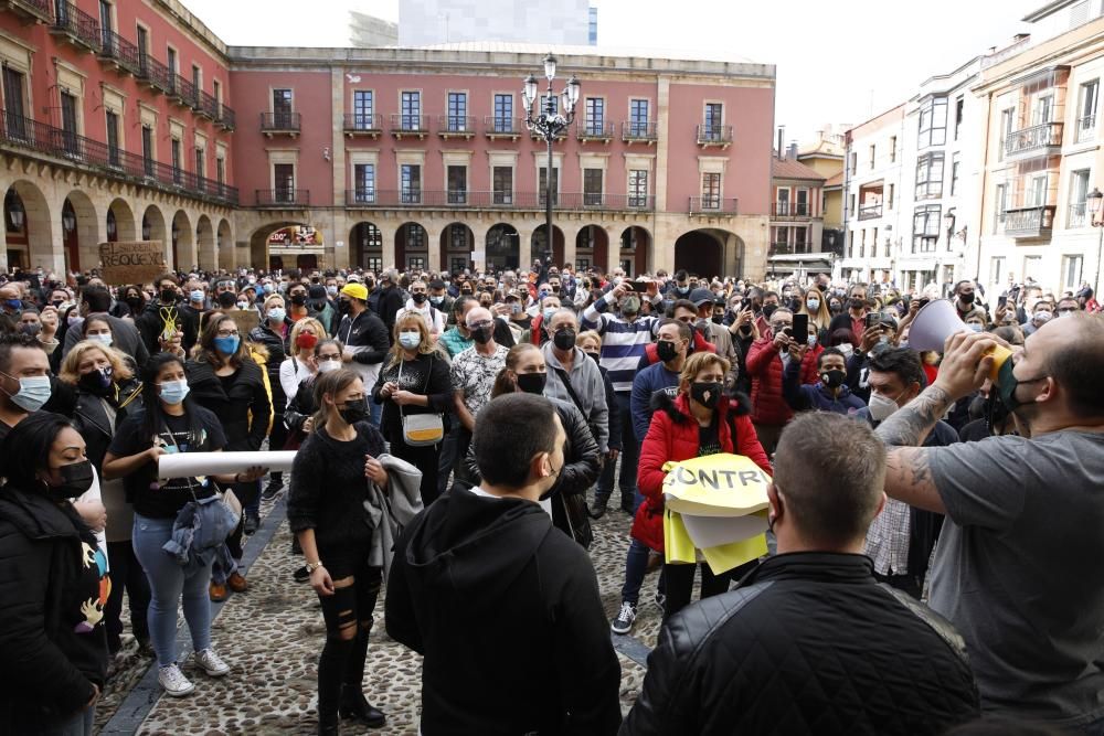 Protesta en Gijón de la hostelería local