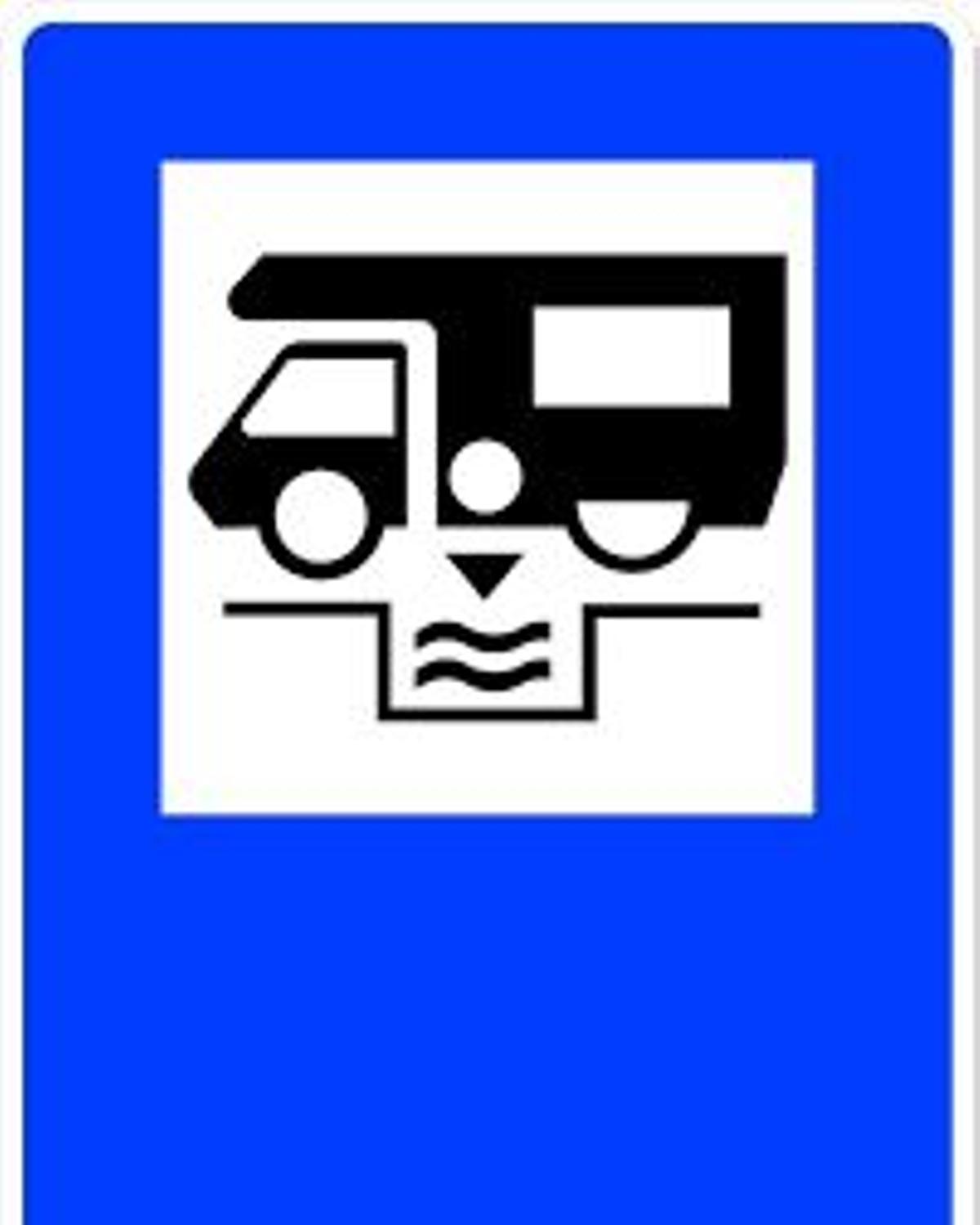 Nueva señal S-128 'Punto de vaciado de caravanas y autocaravanas'.