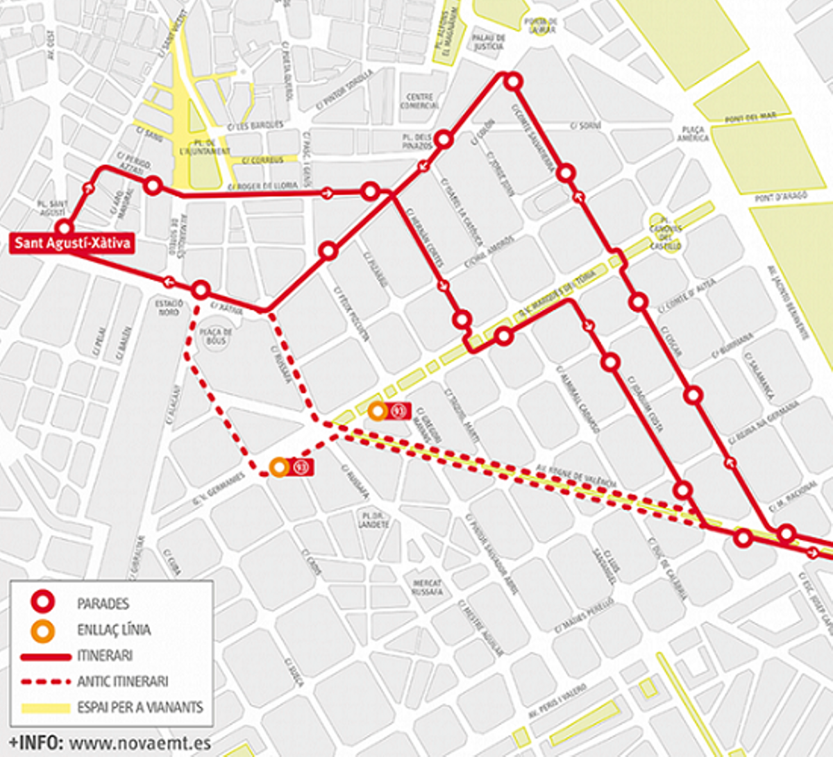 Los cambios y nuevas líneas en la EMT para después de Fallas
