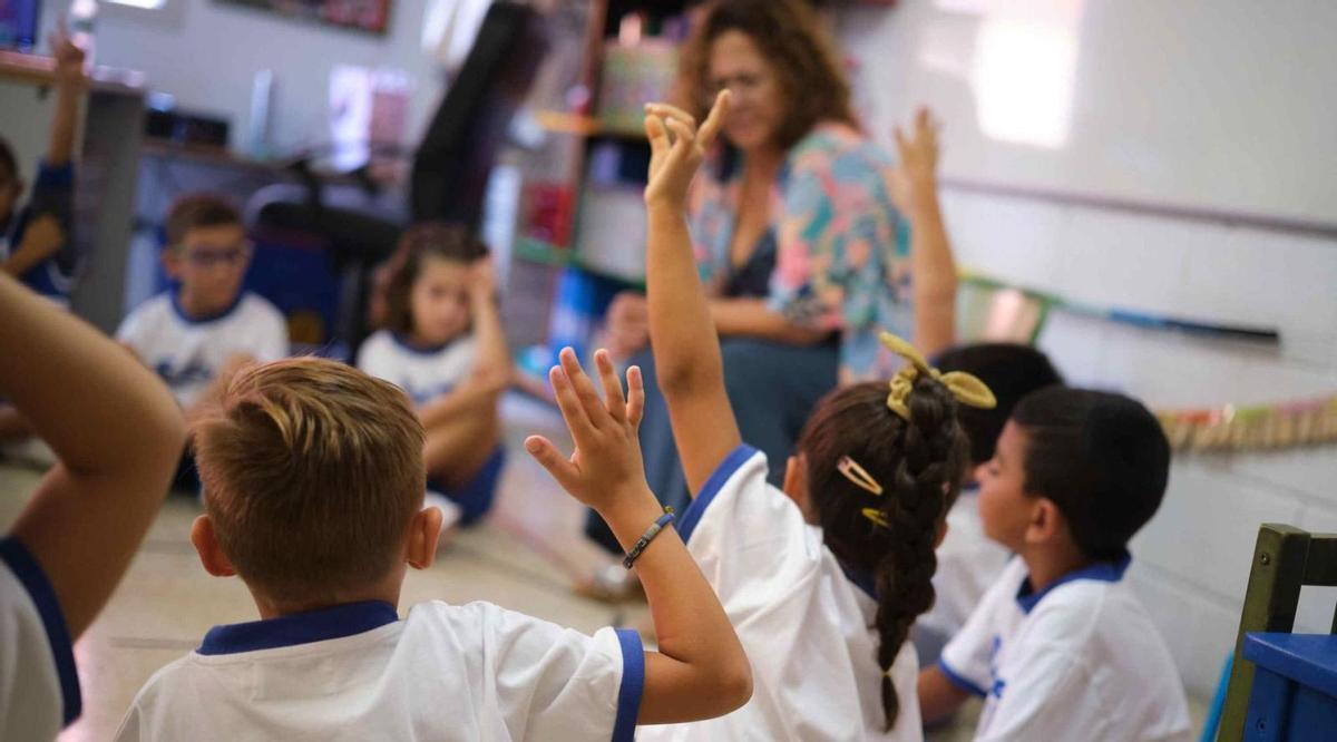 Un aula canaria.