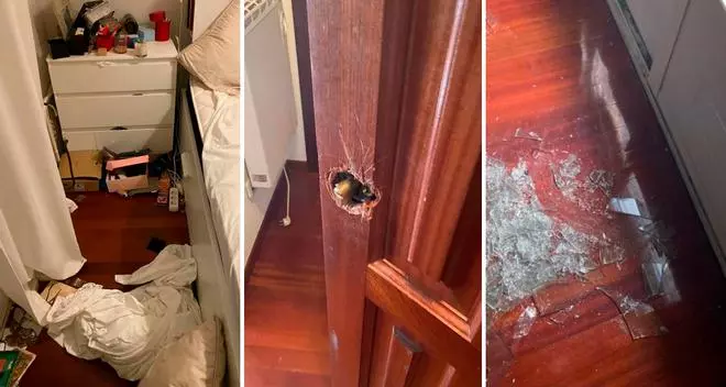 Los okupas de Vigo saquearon el piso: dejaron puertas rotas, heces...