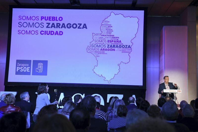 Acto de presentación de la campaña "Somos Zaragoza", del PSOE