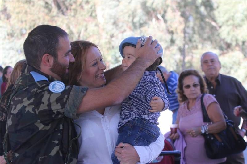 Imágenes de la despedida de la Brigada en Cerro Muriano antes de partir al Líbano