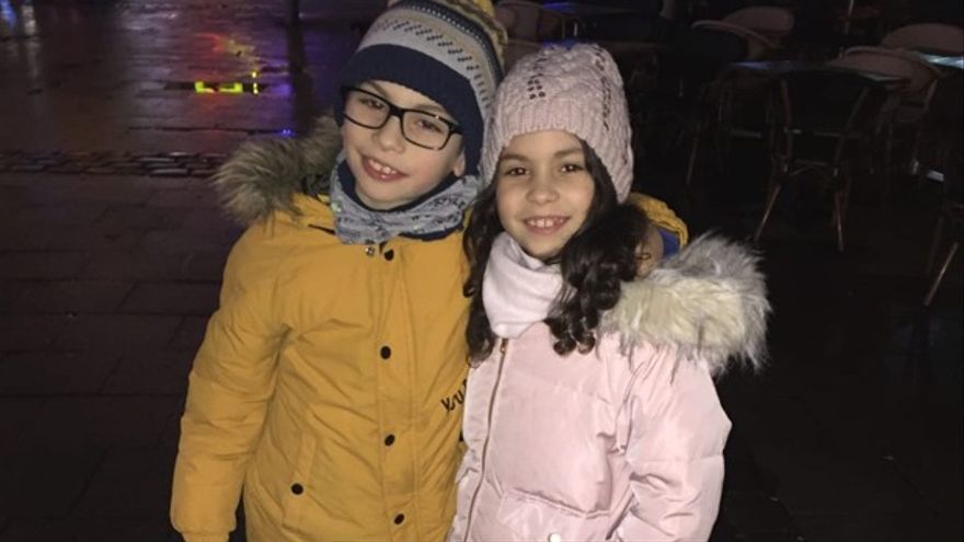 Los dos niños, Kristian y Amantia Toska