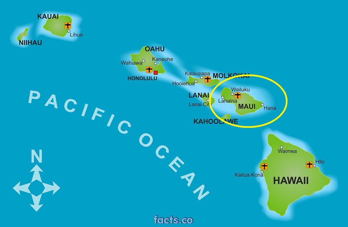 Ubicación de la isla de Maui