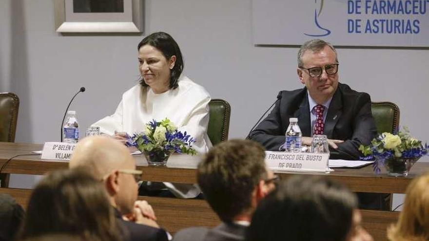 Belén González-Villamil y Francisco del Busto, ayer.