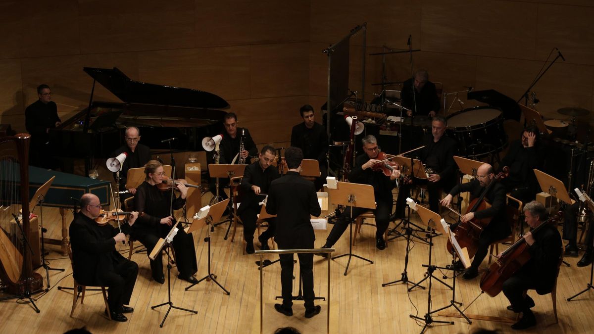 El Grupo Enigma en un concierto de esta temporada en la sala Luis Galve del Auditorio de Zaragoza.