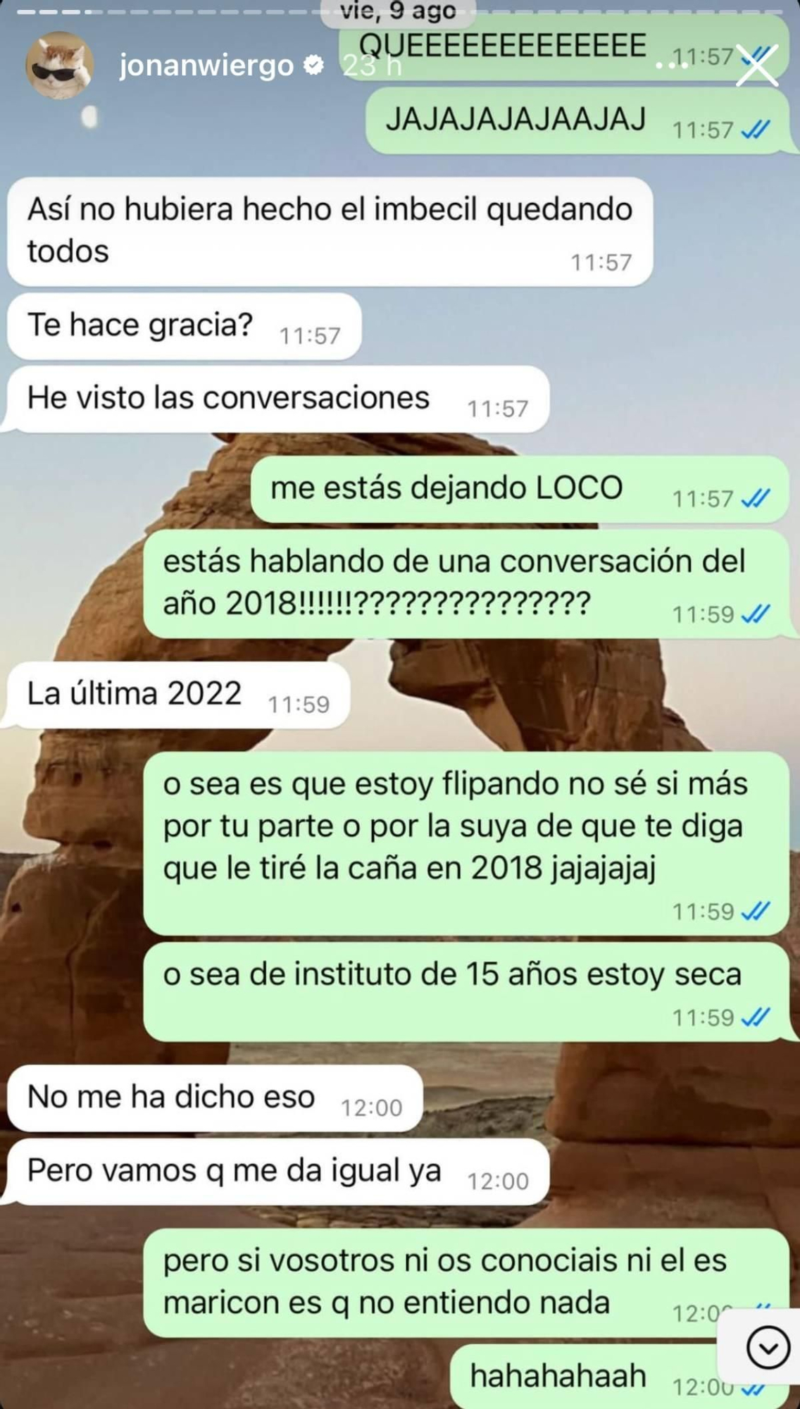 Jonan saca a relucir sus conversaciones con Adara