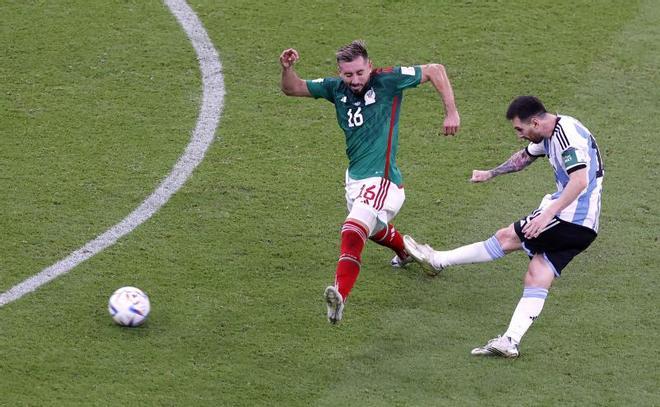 El gol de Messi ante México en el Mundial y la celebración de Argentina