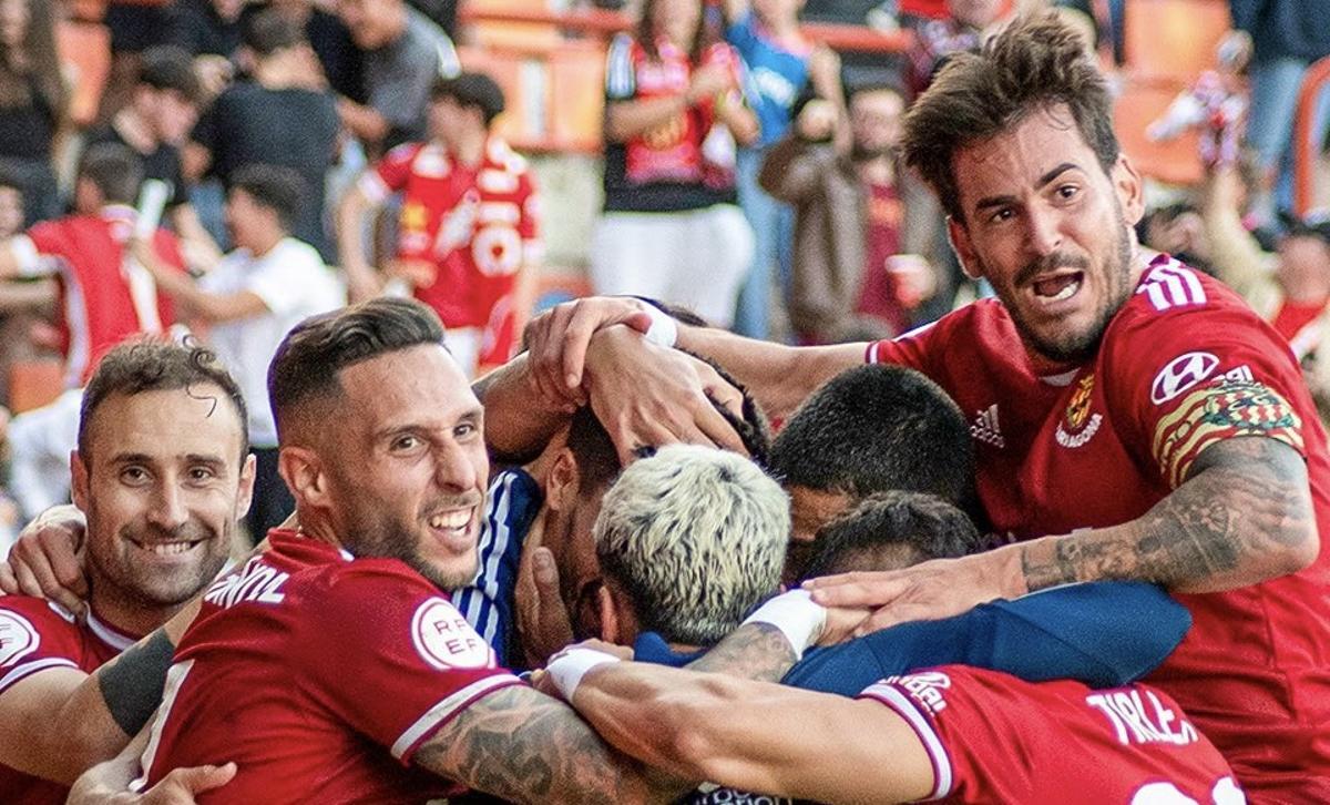 El Nástic celebra un gol durante la temporada.