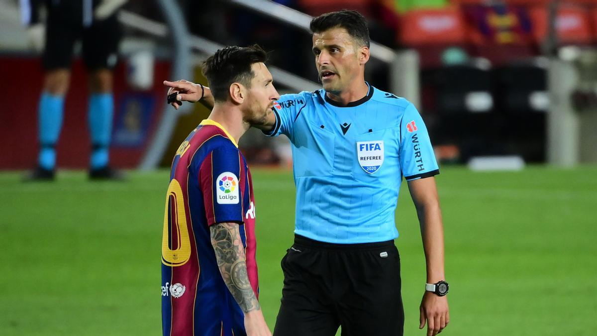 Gil Manzano, en la semifinal de la Supercopa entre el Barça y el Athletic