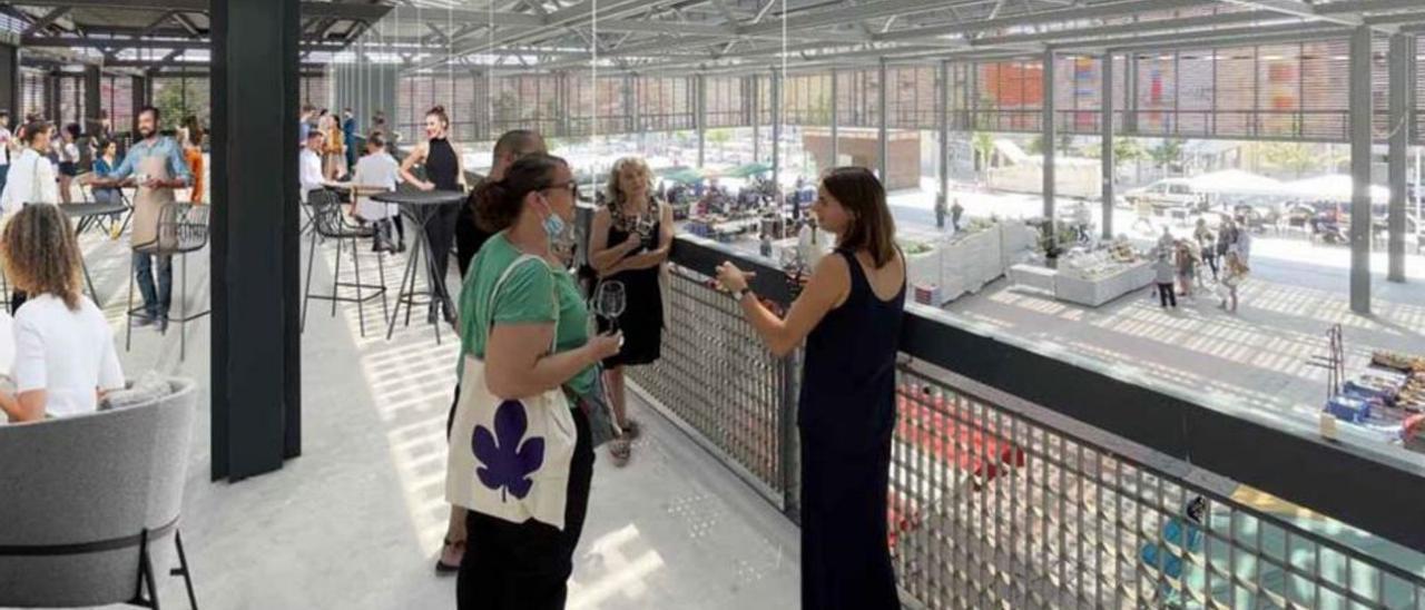 Proposta d’utilització de la balconada del mercat