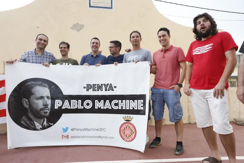 Les penyes Pere Pons i Pablo Machine celebren a Sant Joan de Mollet la gran temporada del Girona FC