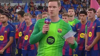 Ter Stegen emocionado ante los aplausos de los culers: " Us estimo, culers"