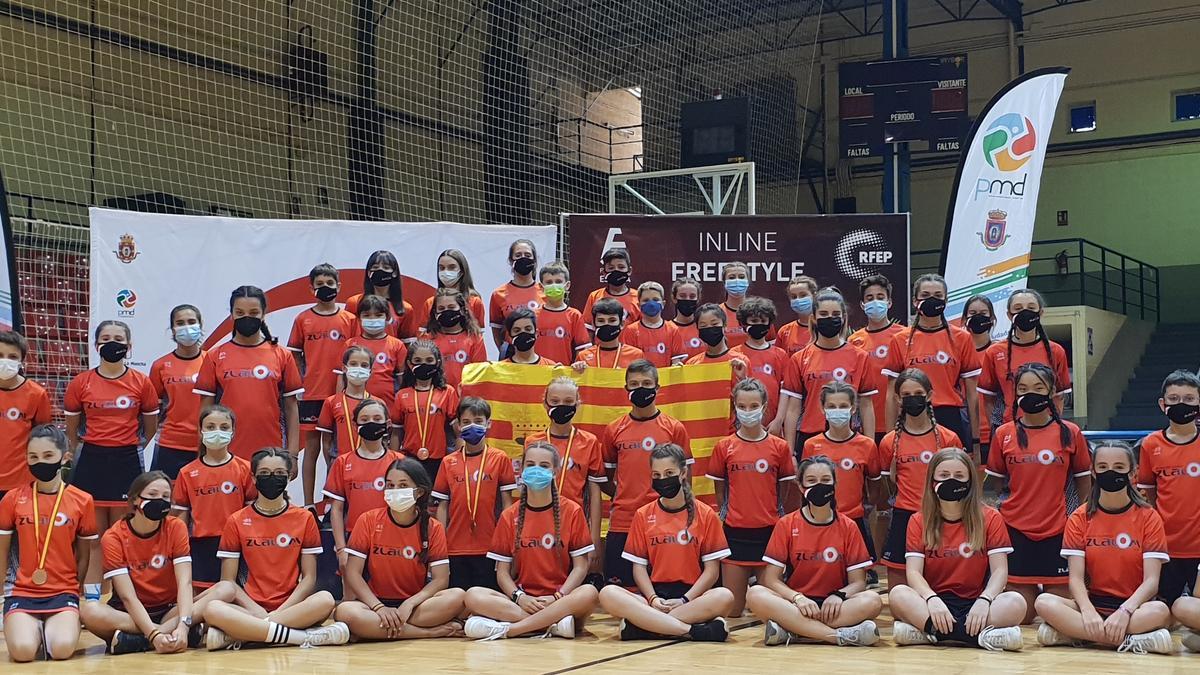 El equipo aragonés en el Campeonato de España.