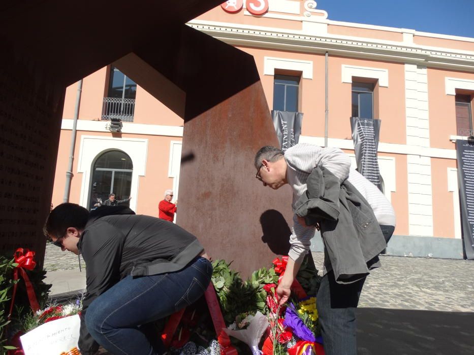 Homenaje a las víctimas del bombardeo franquista en Xàtiva