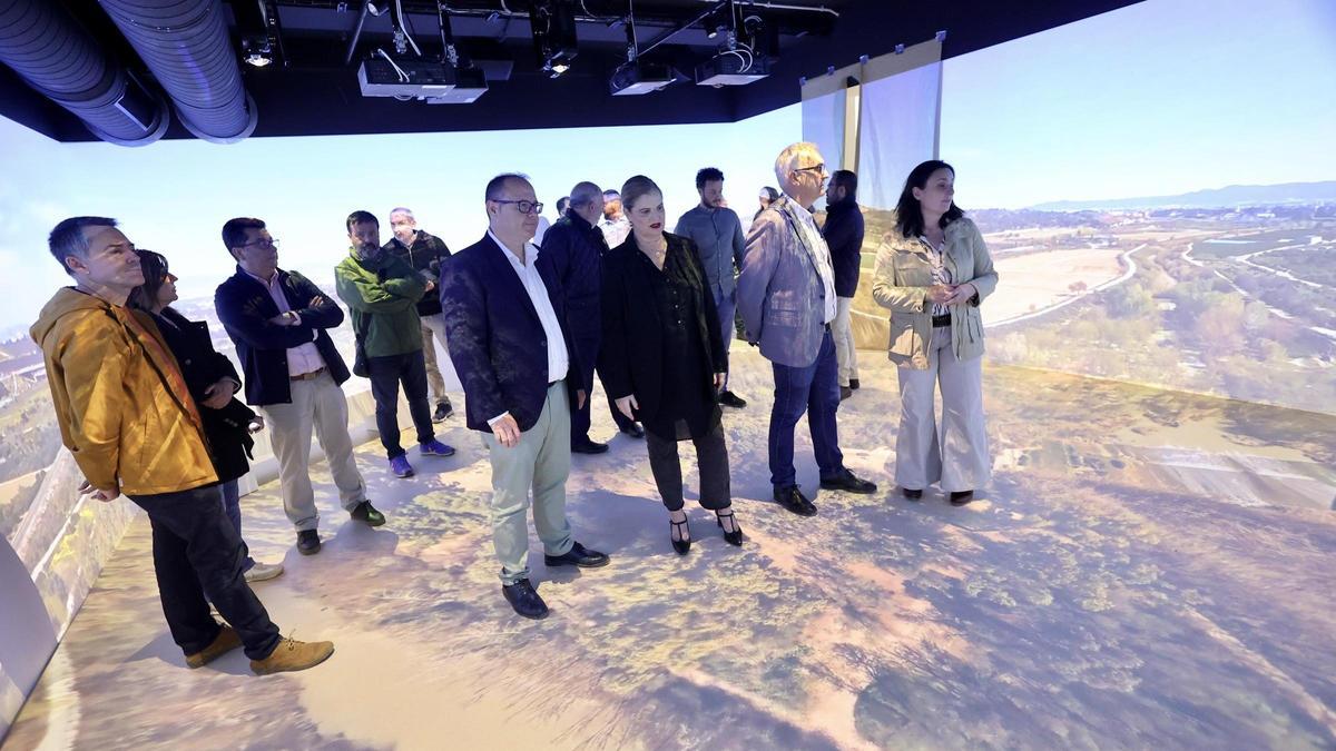 Sala de proyección inmersiva 360º, en el Museo de la Huerta de Alcantarilla.