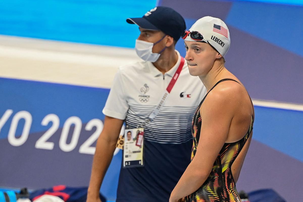 Katie Ledecky, en la sesión de entrenamiento en el Centro Acuático de Tokio