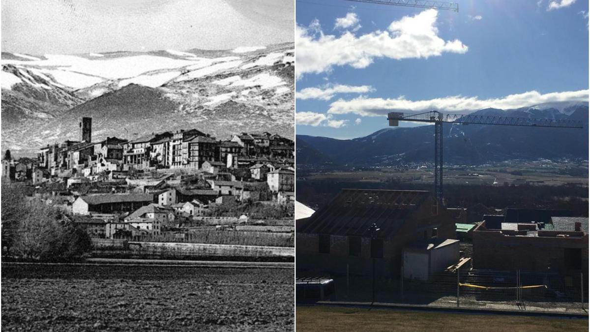 La Cerdanya el 1926 (esquerra) i l'actual (dreta)