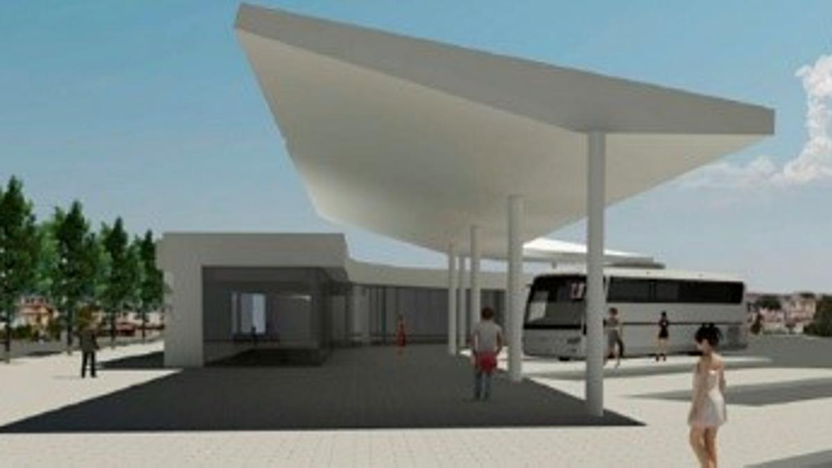 Una imatge virtual del projecte de la nova estació d'autobusos.
